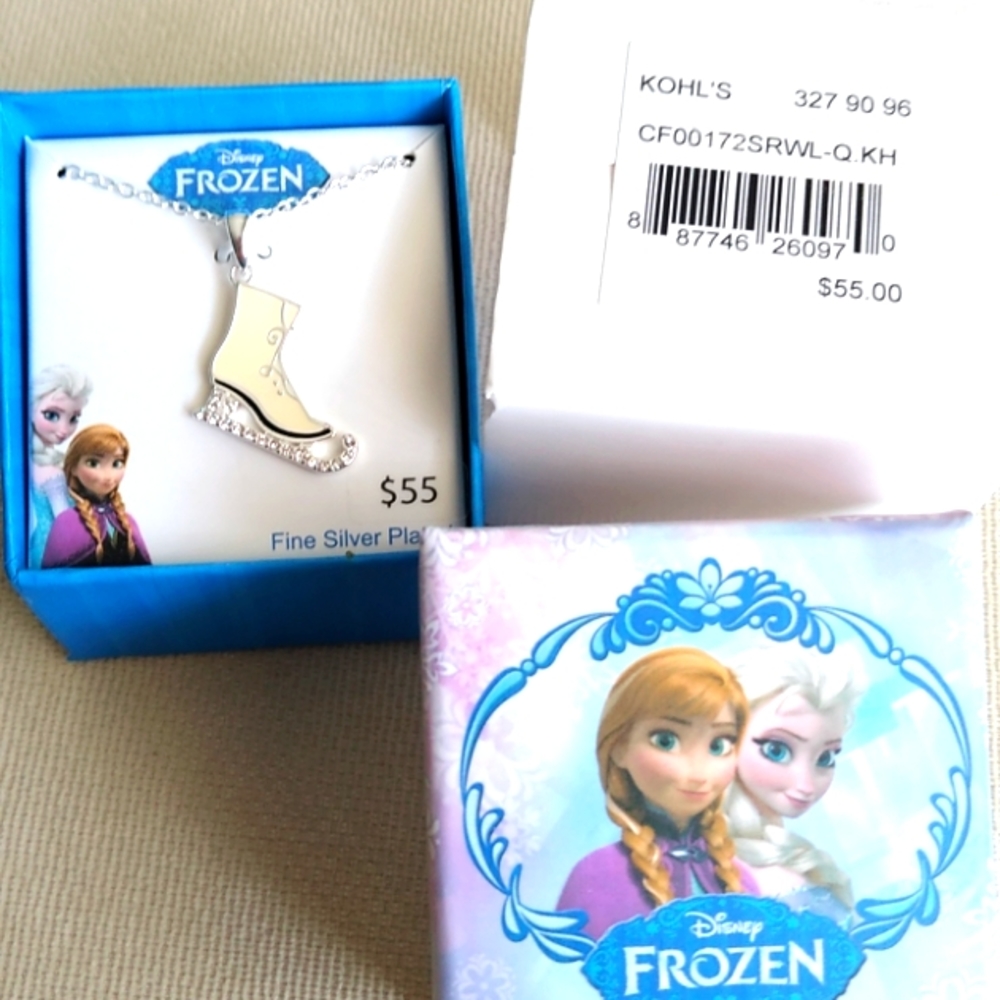 DISNEY FROZEN AUSTRIAN CRYSTAL ICE SKATE PENDENT - Picture 4 of 8